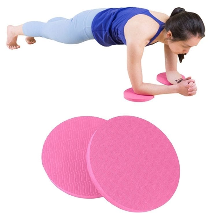 Portable Round Yoga Plank Elbow Mat Disc Set • The Fab Yogi™